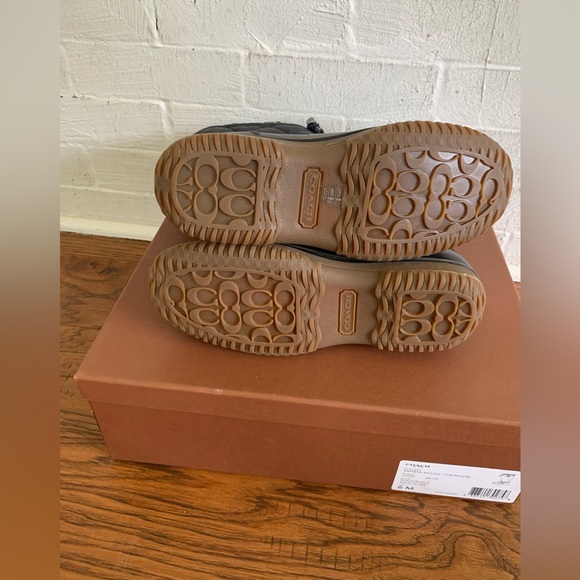 Coach Black Quilted Samara Aniline Snow boots Women Size 6 NWT - Picture 3 of 7